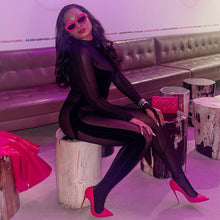 Load image into Gallery viewer, Sheer Panel Catsuit